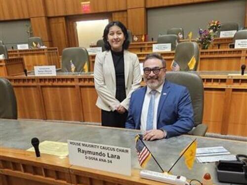CAMP Student Melanie with NM Senator